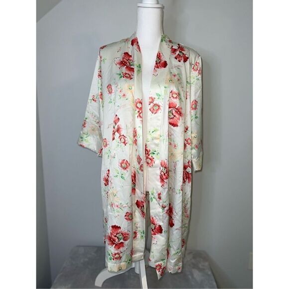 Women’s Floral 3/4 Sleeve Robe Wedding Bridal Small - Picture 4 of 9